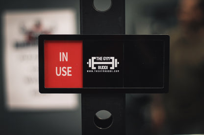 The Gym Buddi in black frame set to In use